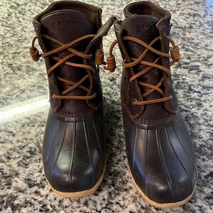 Sperry Dark Brown Lace-Up Boots